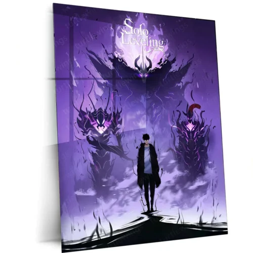 Solo Leveling Metal Poster | Sung Jin-Woo Shadow Monarch Wall Art | Anime Manhwa Decor 03