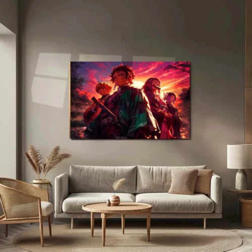Anime Metal Poster | Demon Slayer Anime Wall Art | Sibling Bond Aesthetic - Image 3