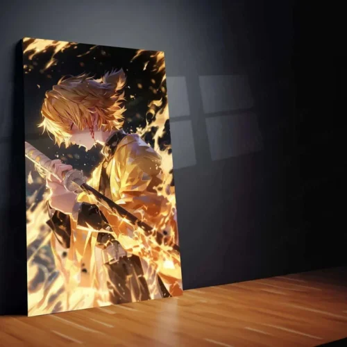 Zenitsu Agatsuma Metal Poster ? Demon Slayer | Lightning-Fast Warrior Wall Art - Image 2