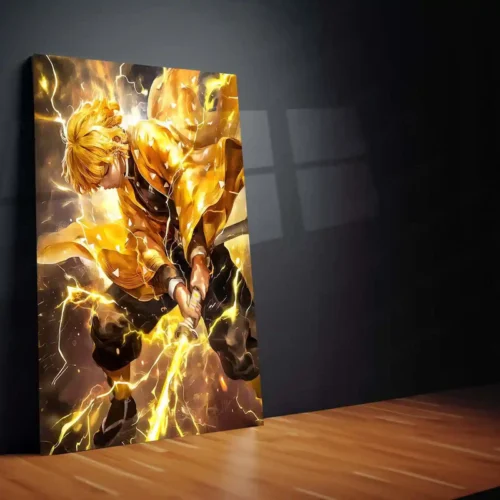 Zenitsu Agatsuma ? Thunder Breathing Metal Poster | Demon Slayer Anime Wall Frame - Image 2