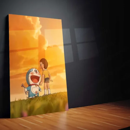 Anime Metal Poster | Doraemon and Nobita Metal Poster | Classic Anime Wall Art for Fans - Image 2
