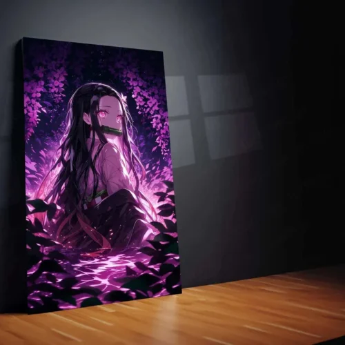 Nezuko Kamado Metal Poster ? Demon Slayer?s Fiery Protector | Stunning Nezuko Anime Wall Art 2 - Image 2