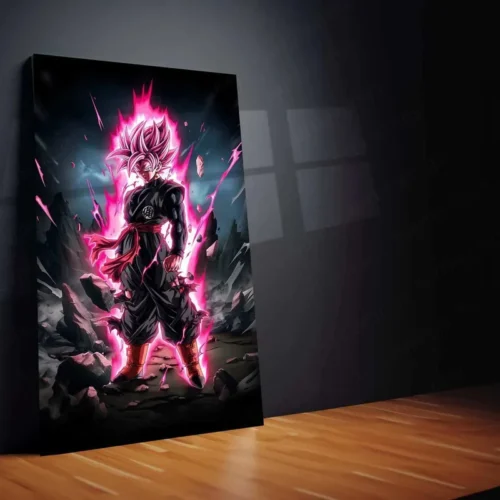 Black Goku Metal Poster ? Dragon Ball Z Super Saiyan Art | Powerful Anime Decor 7 - Image 2