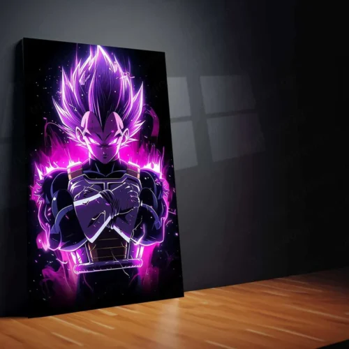 Vegeta Metal Poster ? Dragon Ball Z Warrior | Saiyan Prince Wall Art | Powerful Anime Decor - Image 2