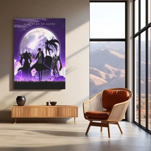 Solo Leveling Metal Poster | Sung Jin-Woo Shadow Monarch Wall Art | Anime Manhwa Decor 01 - Image 3