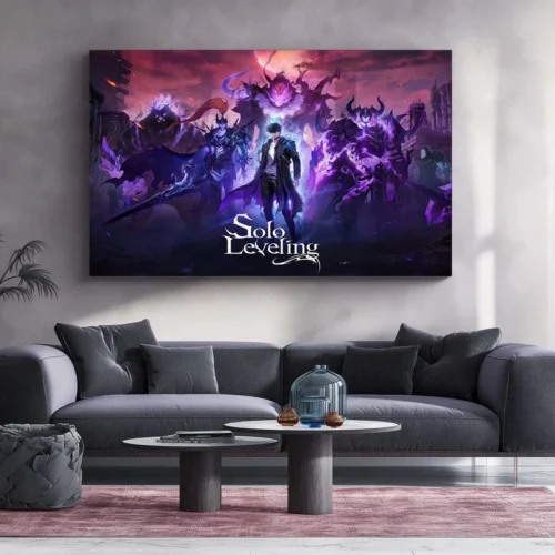 Solo Leveling Metal Poster | Sung Jin-Woo Shadow Monarch Wall Art | Anime Manhwa Decor - Image 2