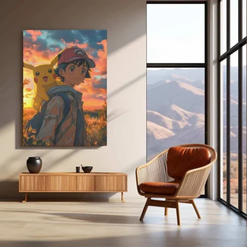 Ash & Pikachu?s Love - Pok?mon Metal Poster | Heartfelt Friendship | Iconic Duo Wall Art - Image 3