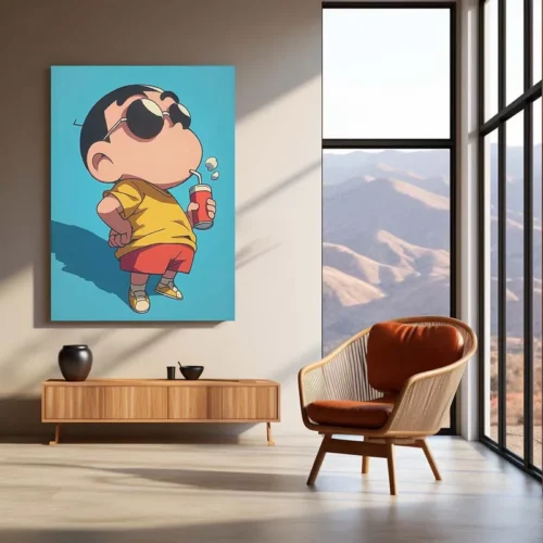 Anime Metal Poster | Shinchan Metal Poster ? Fun & Quirky Anime Wall Art 03 - Image 3