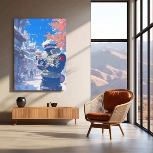 Kakashi Hatake Metal Poster | Naruto Ninja Art | Sharingan & Hokage Wall Decor - Image 3