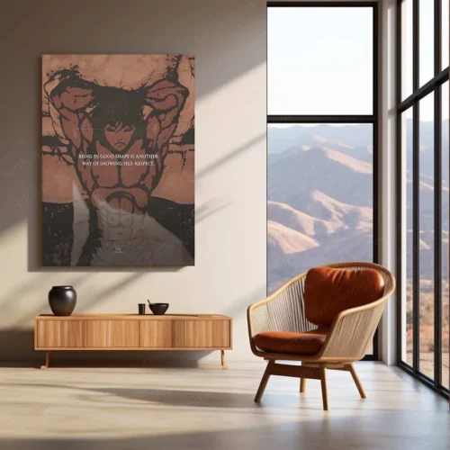 Baki Quote Metal Poster ? Motivational Anime Wall Art | Martial Arts & Fighting Spirit Decor - Image 3