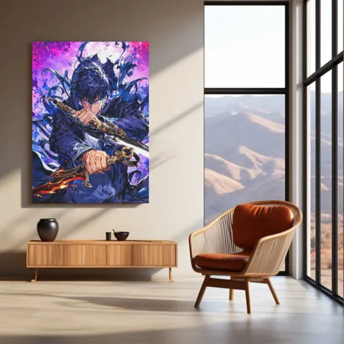 Solo Leveling Metal Poster | Sung Jin-Woo Shadow Monarch Wall Art | Anime Manhwa Decor 16 - Image 3