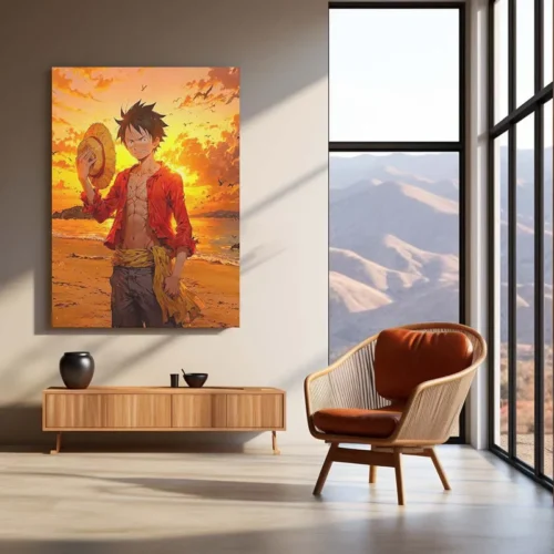 Anime Metal poster | Luffy One Piece Metal Poster ? The King of Pirates Wall Art - Image 3