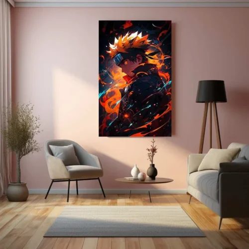 Kawaii Naruto Metal Poster | Cute Anime Wall Art | Adorable Ninja Aesthetic 8 - Image 3