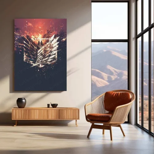 Attack on Titan Metal Poster ? Epic Anime Wall Art | Colossal Battle Decor - Image 3