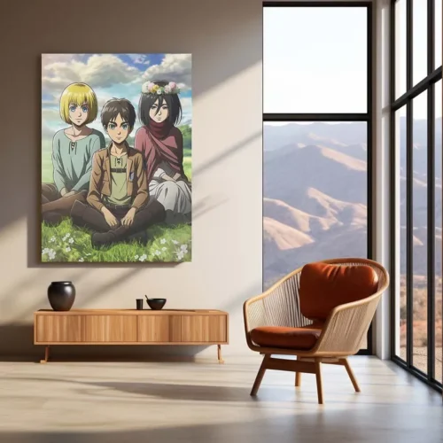 Anime Metal Poster | Eren, Mikasa & Armin Metal Poster ? Attack on Titan Tribute - Image 3