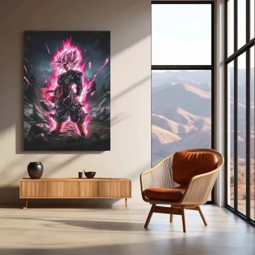 Black Goku Metal Poster ? Dragon Ball Z Super Saiyan Art | Powerful Anime Decor 7 - Image 3