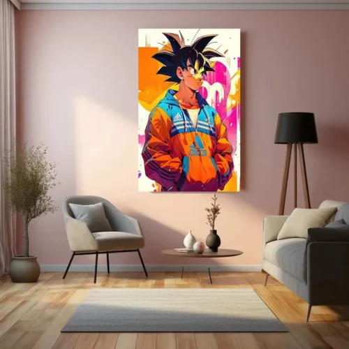 Adidas x Goku Dragon Ball Z Metal Poster | Anime Sneakerhead Wall Art | Limited Edition Collectible - Image 3