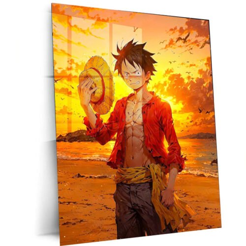 Anime Metal poster | Luffy One Piece Metal Poster ? The King of Pirates Wall Art