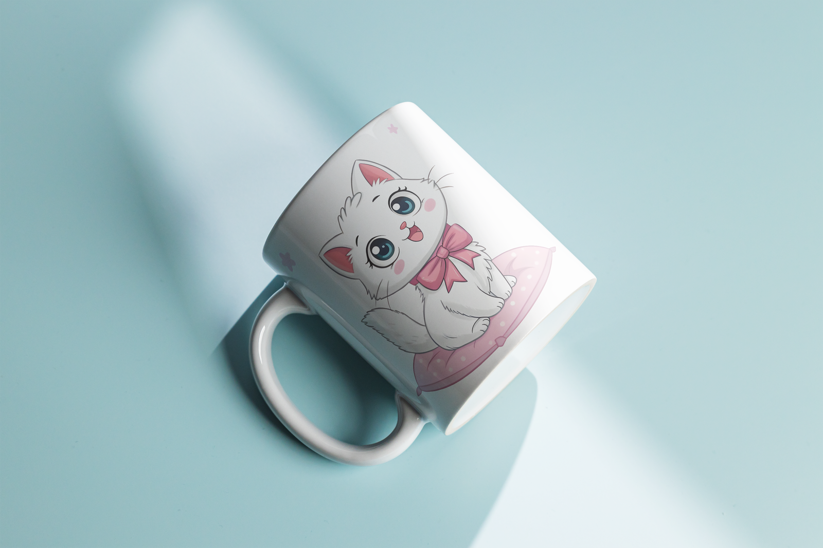 Lying_Mug_Mockup_12 White Kitten - Image 2