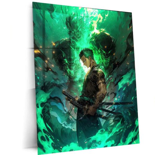 Roronoa Zoro ? One Piece Metal Poster | Straw Hat Swordsman Wall Frame