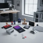 <div style="text-align:center">Stamp<br>& Ink</div>