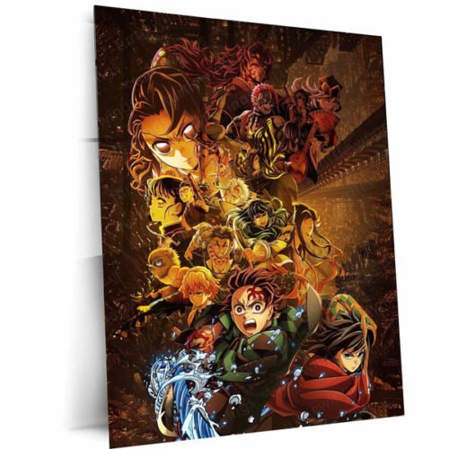 Demon Slayer ? Infinity Castle Anime Metal Frame | Muzan?s Lair Epic Poster | Otaku Wall Art