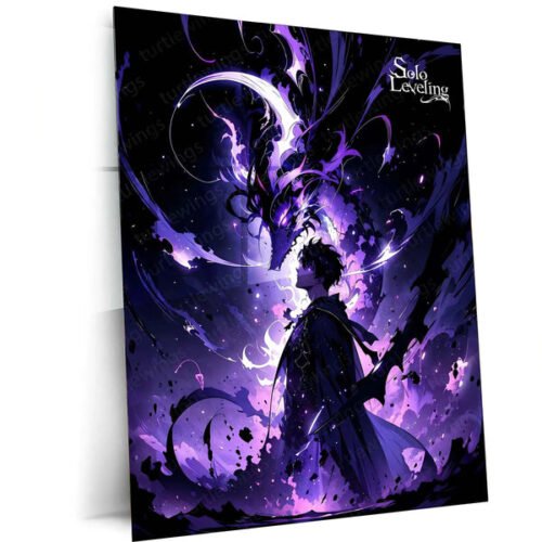 Solo Leveling Metal Poster | Sung Jin-Woo Shadow Monarch Wall Art | Anime Manhwa Decor 11