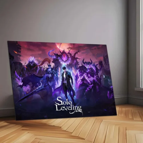 Solo Leveling Metal Poster | Sung Jin-Woo Shadow Monarch Wall Art | Anime Manhwa Decor 04