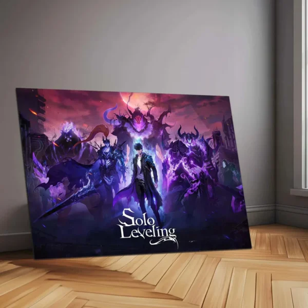Solo Leveling Metal Poster | Sung Jin-Woo Shadow Monarch Wall Art | Anime Manhwa Decor 04