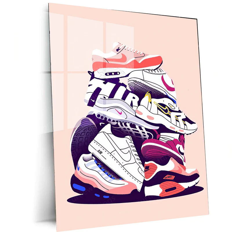 1 Abstract Metal Poster | Nike Sneaker Art Metal Poster ? Bold & Stylish Decor - Image 1
