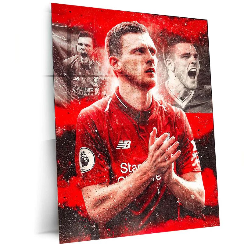 1 Andrew Robertson Liverpool Grunge ? Metal Frame | Dynamic Football Wall Art - Image 1