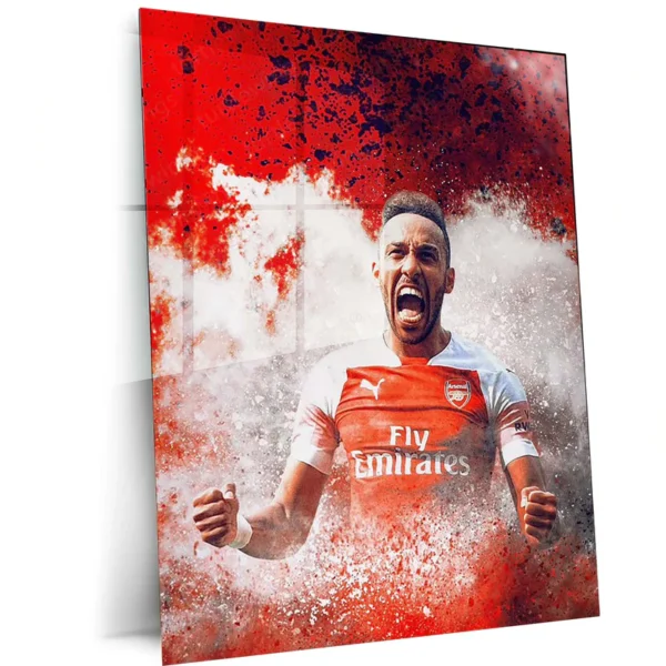 Arsenal Player Celebration ? Red Kit with Emirates & Puma Logo ? Metal Frame | Iconic Gunners Wall Art