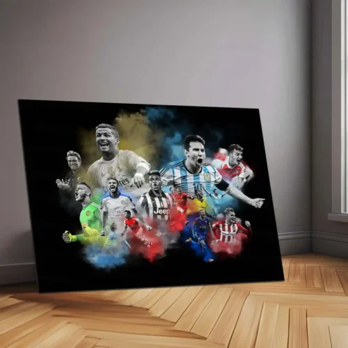 Beautiful Football ? Metal Frame | Artistic Football Wall Poster | Stylish Game-Inspired Decor for Fans & Players