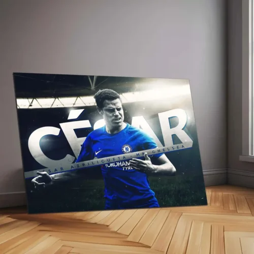 C?sar Azpilicueta ? Mr. Chelsea Metal Frame | Chelsea FC Captain Tribute Poster | Blue Blood Graphic Wall Art