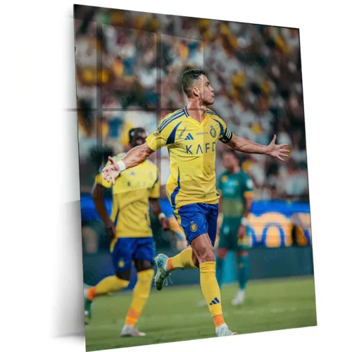 Cristiano Ronaldo Metal Frame | Football Legend Wall Art | CR7 Poster