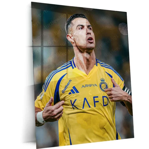 Cristiano Ronaldo Metal Frame | Football Legend Wall Art | CR7 Poster 02
