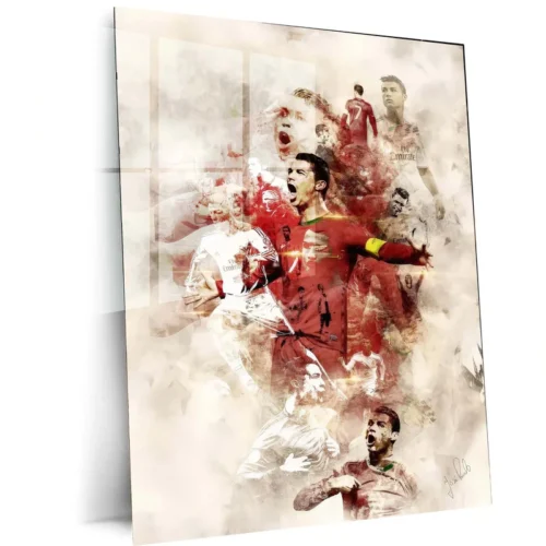 Cristiano Ronaldo Metal Frame ? Iconic Football Wall Art