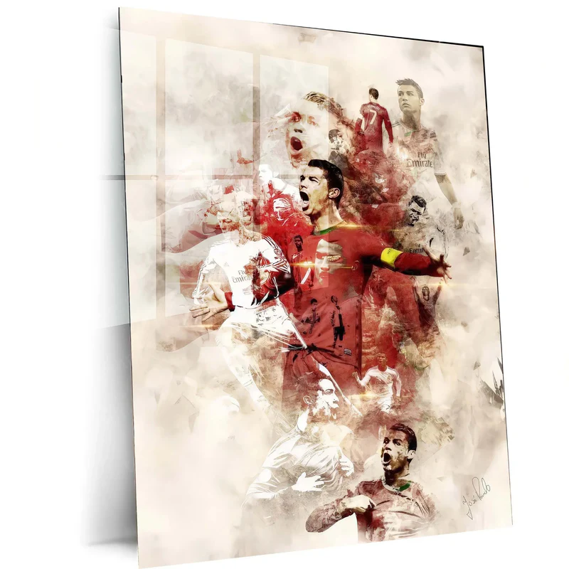 1 Cristiano Ronaldo Metal Frame ? Iconic Football Wall Art - Image 1