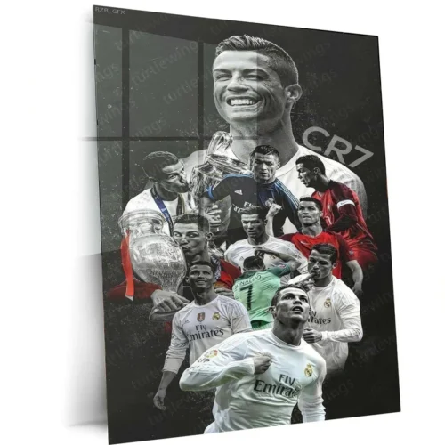 Cristiano Ronaldo Metal Frame ? Iconic Football Wall Art 3