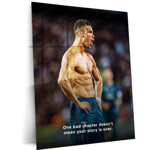 Cristiano Ronaldo Quote Metal Poster | Savage Mindset Wall Art | Motivational Decor