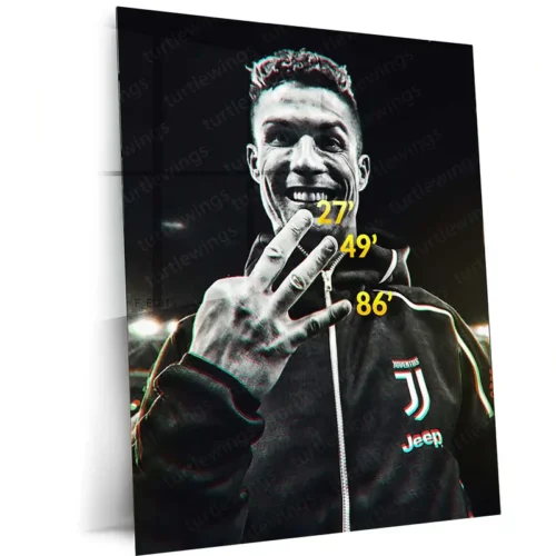 Cristiano Ronaldo ? Metal Frame | Iconic Football Wall Art 01