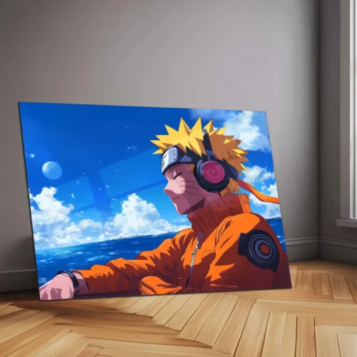 Anime Metal Poster | Naruto Chilling Metal Poster ? Relaxed Shinobi Vibes