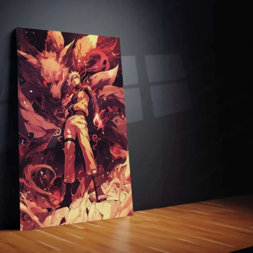 Naruto x Kurama Metal Poster ? Legendary Tailed Beast & Ninja Duo | Naruto Anime Wall Art 2 - Image 2