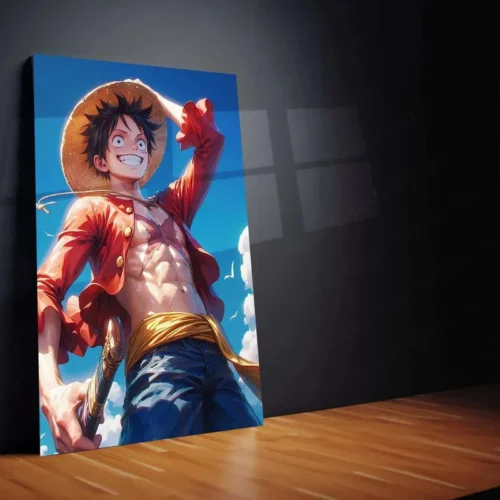 Luffy Hyper-Realistic Metal Poster | One Piece Pirate King | Bold & Dynamic Wall Art - Image 2