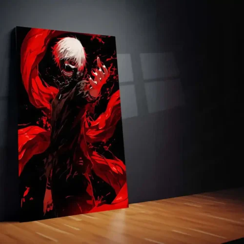 Anime Metal Poster | Tokyo Ghoul ? Ken Kaneki Shadow Metal Poster | Dark Anime Wall Frame - Image 2