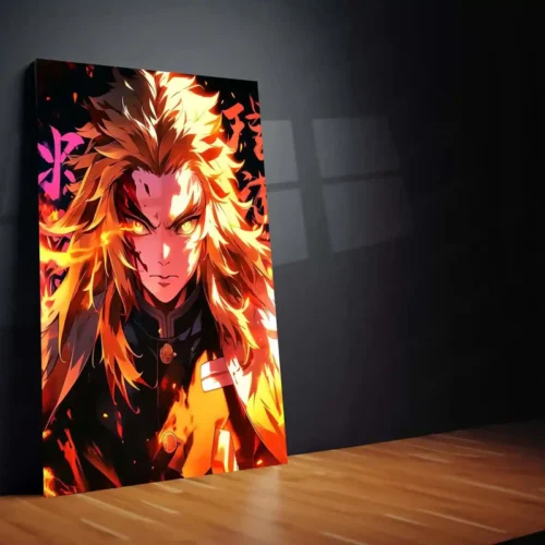 Anime Metal Poster | Kyojuro Rengoku ? Flame Hashira Metal Poster | Demon Slayer Wall Frame 01 - Image 2