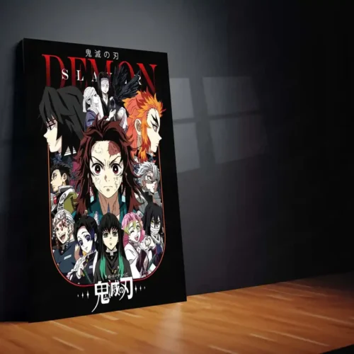 Anime Metal Poster | Demon Slayer ? Hashira & Main Characters Collage Metal Poster | Kimetsu no Yaiba Wall Frame - Image 2
