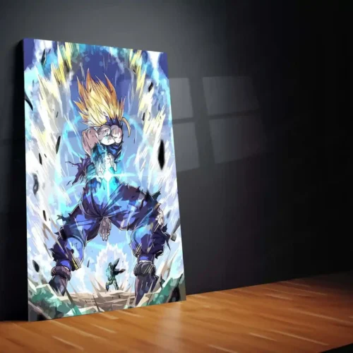 Anime Metal Poster | Dragon Ball Z ? Gohan?s Final Kamehameha Metal Poster | Anime Power Wall Frame - Image 2