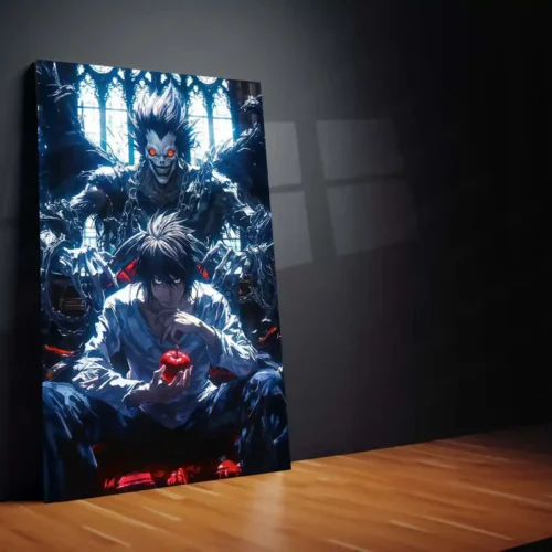 Anime metal poster | L & Ryuk ? Death Note Metal Poster | Dark Anime Wall Frame - Image 2