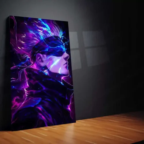 Satoru Gojo ? Infinity Flame Metal Poster | Jujutsu Kaisen Anime Wall Frame (Fire Edition) - Image 2